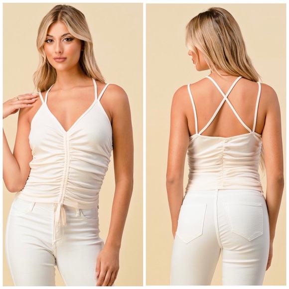 Tops - 🆕Double strap ribbed cami top